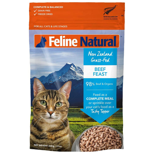 Feline Natural Beef Freeze Dried Cat Food 11oz - Poudre Pet and Feed Supply